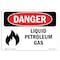 Signmission OSHA Sign, 10" Height, 14" Width, Rigid Plastic, Liquid Petroleum Gas, Landscape, 1014-L-1423 OS-DS-P-1014-L-1423 - alternate 1